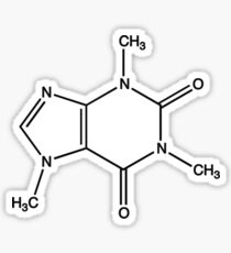 Caffeine molecule Sticker