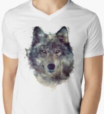 Wolf // Persevere Men's V-Neck T-Shirt