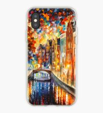 AMSTERDAM - NACHTKANAL - Leonid Afremov iPhone-Hülle & Cover