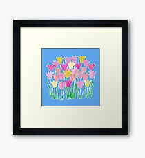 Pink and Yellow Tulips Framed Print