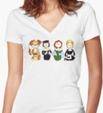 Ladies of Clue Women's Fitted V-Neck T-Shirt