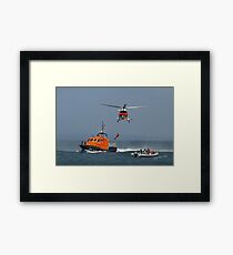 Bembridge Lifeboat & Helicopter Framed Print
