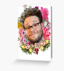 Seth Rogen Floral Greeting Card