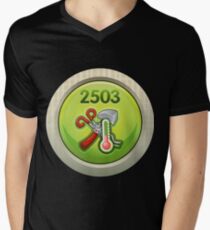 Glitch Achievement chief of tinkering operations Men's V-Neck T-Shirt