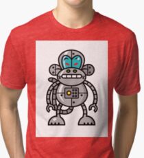 Robot Monkey Character Design Tri-blend T-Shirt