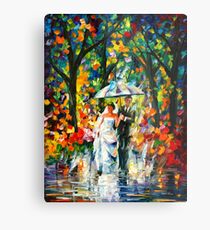 WEDDING UNDER THE RAIN - Leonid Afremov Metal Print
