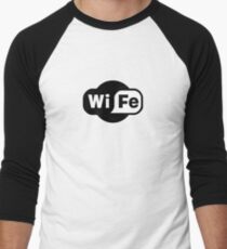 Wife ...a Wi-Fi parody Men's Baseball ¾ T-Shirt