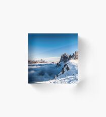 Italian Dolomiti ready for ski season Acrylic Block