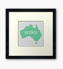 Australia Chevron Continent Series Framed Print