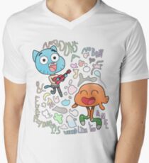 Nobody's A Nobody Gumball and Darwin Men's V-Neck T-Shirt