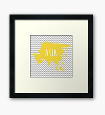 Asia Chevron Continent Series Framed Print