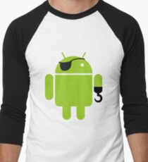 Pirate Android Robot Men's Baseball ¾ T-Shirt