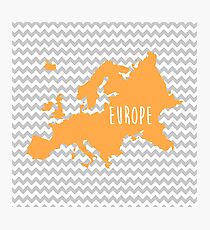 Europe Chevron Continent Series Photographic Print