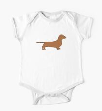 dachshund red silhouette One Piece - Short Sleeve