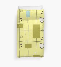 Mid Century Atomic Yellow #01 Duvet Cover