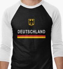 Deutschland Football Jersey German Eagle Men's Baseball ¾ T-Shirt