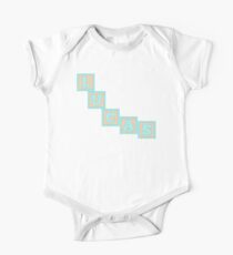Baby Lucas in alphabet building blocks One Piece - Short Sleeve