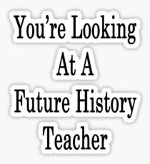 You're Looking At A Future History Teacher Sticker