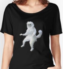 Persian Cat Room Guardian Meme Women's Relaxed Fit T-Shirt