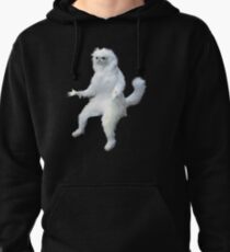 Persian Cat Room Guardian Meme Pullover Hoodie