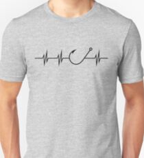 Fishing Heart Beat Unisex T-Shirt