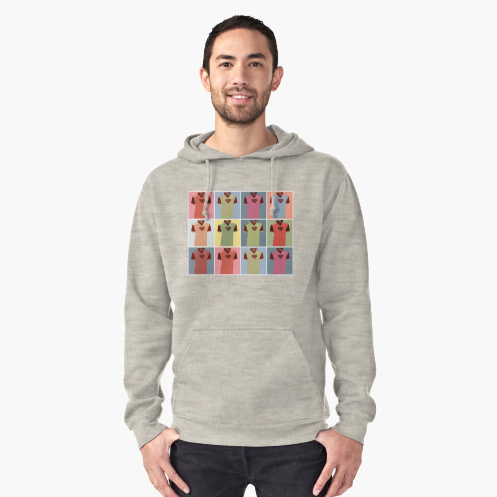 "Half Man Half Biscuit Dukla Prague Away Kit" Pullover Hoodie by