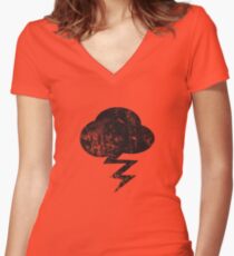 Cloud and storm Women's Fitted V-Neck T-Shirt