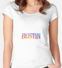 AUSTIN TIE DYE Fitted Scoop T-Shirt