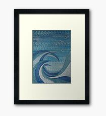 The Churning (embroidered seascape) Framed Print