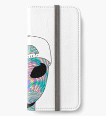 holografisches Alien iPhone Flip-Case/Hülle/Klebefolie