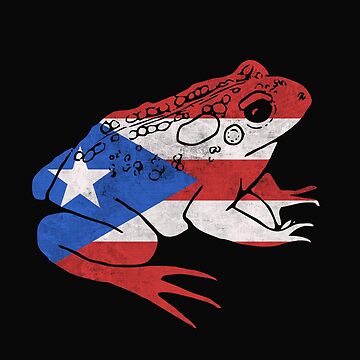 Distressed Style Puerto Rico Frog Gift Design Rico! Shirt