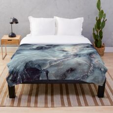 Manta Mármol azul