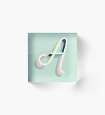A - Typography Acrylic Block