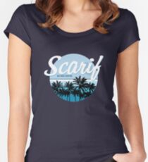 Scarif Big Wave Surfing Alternate Color Women's Fitted Scoop T-Shirt