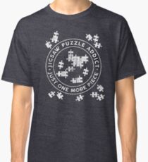 Jigsaw Puzzle Addict - Just One More Piece Classic T-Shirt