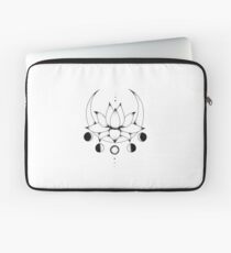 Sailor Moon inspiriert Lotus Flower & Halbmond Linie Kunst Laptoptasche