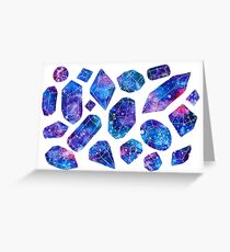 Galaxy crystals Greeting Card