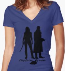 Captain Swan version 2 Women's Fitted V-Neck T-Shirt