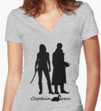 Captain Swan version 1 Women's Fitted V-Neck T-Shirt
