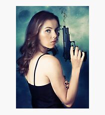 A touch of scarlet Photographic Print