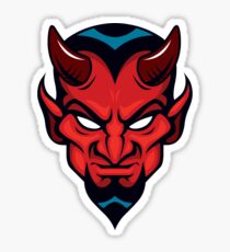 Red Devil Head Sticker