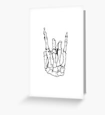 Skeleton Rocker Hand Greeting Card