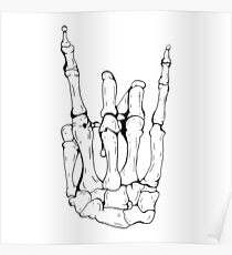 Skeleton Rocker Hand Poster
