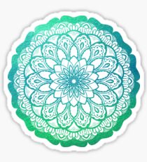 Mandala in Turquoise Green Watercolor Sticker