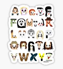 Horror Icon Alphabet Sticker