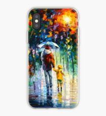 RAINY WALK WITH DADDY - Leonid Afremov iPhone Case