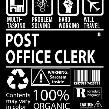 Post Office Clerk T Shirt - MultiTasking Certified Job Gift Item Tee  Essential T-Shirt for Sale by oslandefren