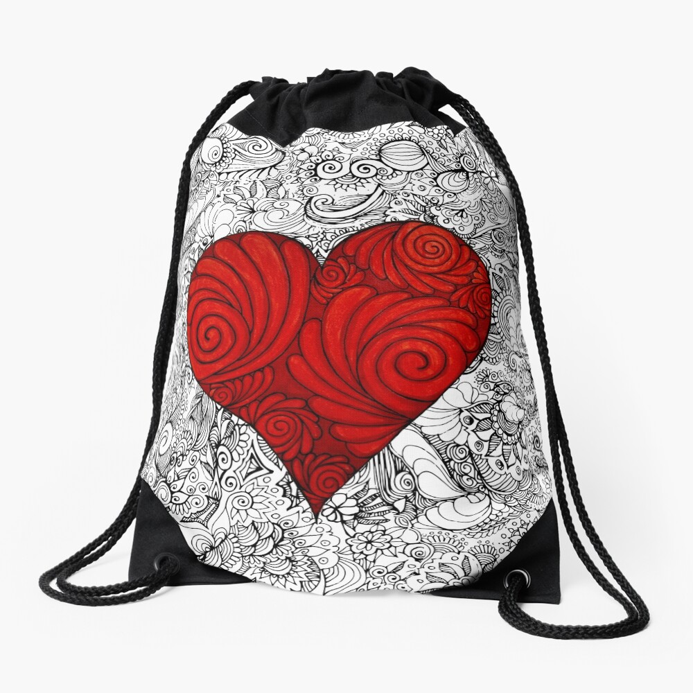 red heart handbag