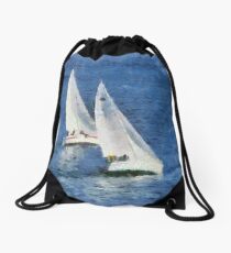 Yacht Race Drawstring Bag