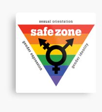 LGBT+ Safe Zone Equality Metal Print